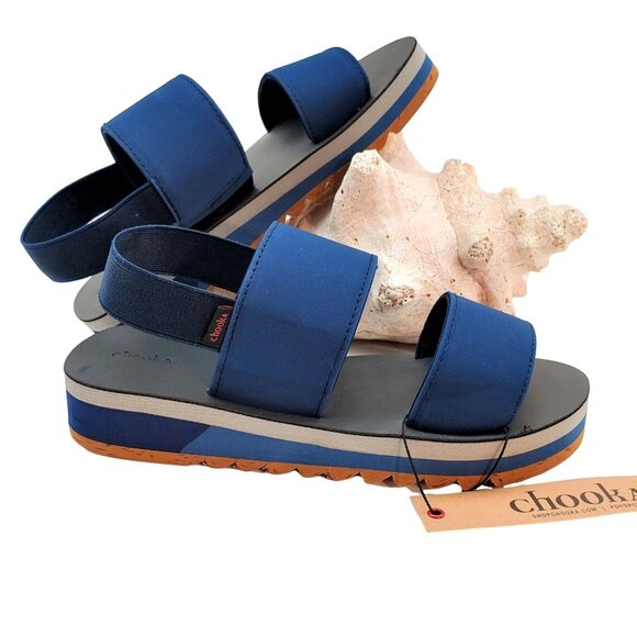 Chooka Flatform Strappy Low Wedge Heal Womens Sandals - Picture 2 of 6